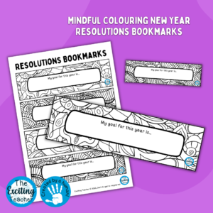 ET-334-EP Mindful Colouring New Year Resolutions Bookmarks by Exciting Teacher