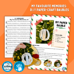 ET-171-EP My Favourite Memories of the Year D.I.Y Paper Craft Baubles by Exciting Teacher