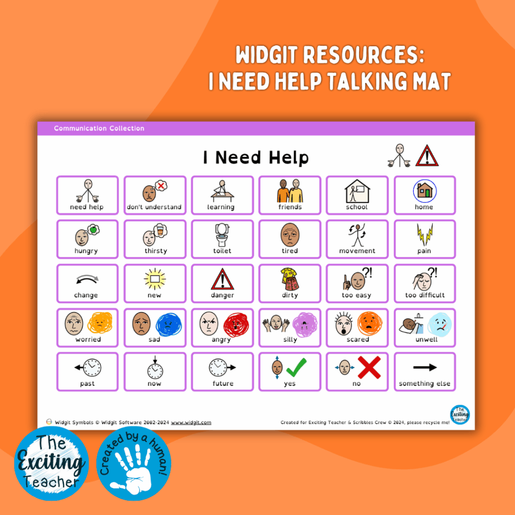I Need Help, Something is Wrong Communication Board by Exciting Teacher 2024