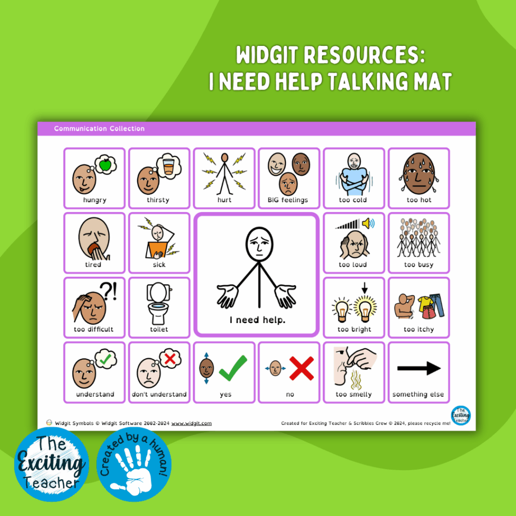 I Need Help Communication Mat by Exciting Teacher 2024