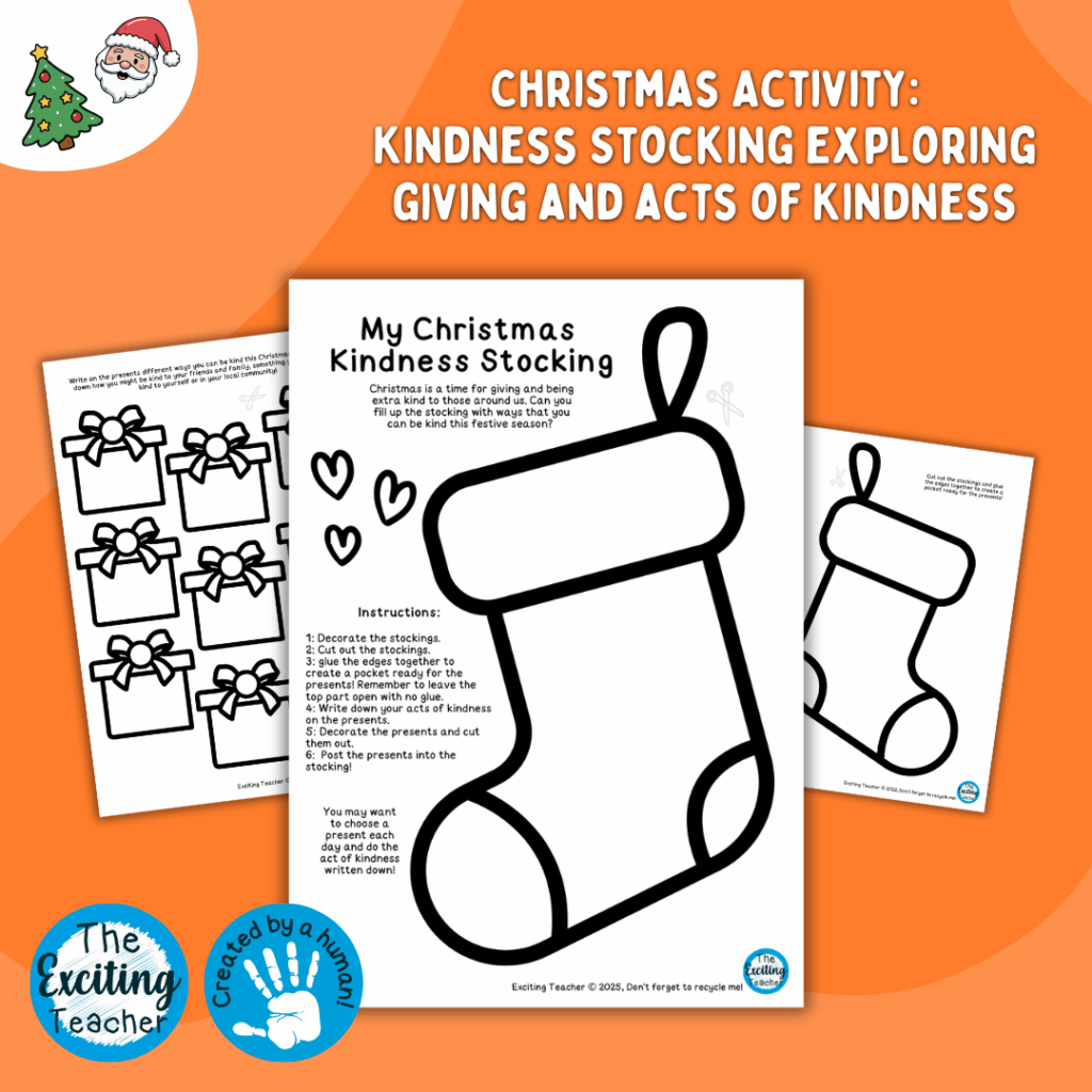 Christmas Kindness Stocking Children by Exciting Teacher