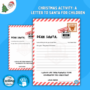 Dear Santa A Letter to Celebrate the Kindness of Others by Exciting Teacher