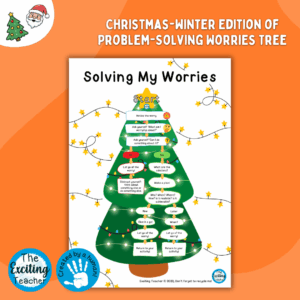 Advent The Problem-Solving Worry Christmas Tree Poster by Exciting Teacher