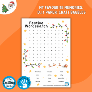 Festive Christmas Wordsearch for Children by Exciting Teacher