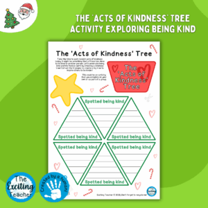 Kindness Class Activity Christmas Tree Activity for Children and Young People by Exciting Teacher
