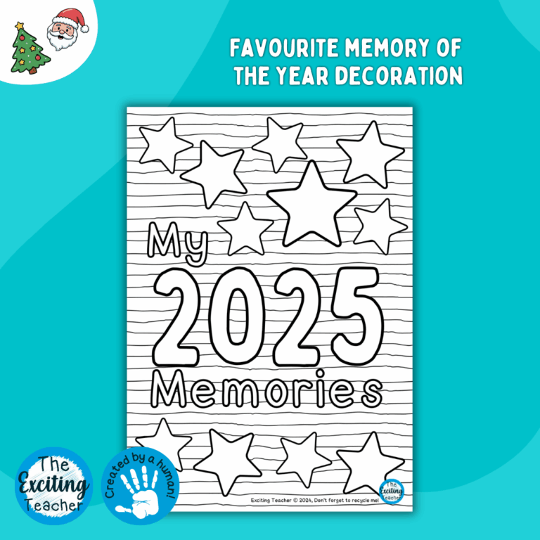 My 2025 Memories Mindful Doodle Worksheet by Exciting Teacher
