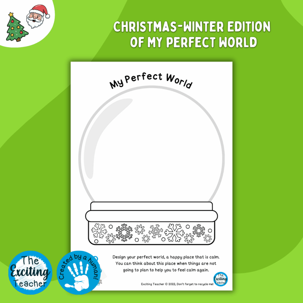 My Perfect World Happy Place Worksheet for Children by Exciting Teacher
