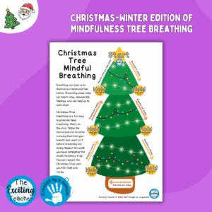 'Christmas Tree Mindful Breathing': Festive Calming Mindfulness Grounding Technique for Children Winter and Christmas Activity by Exciting Teacher