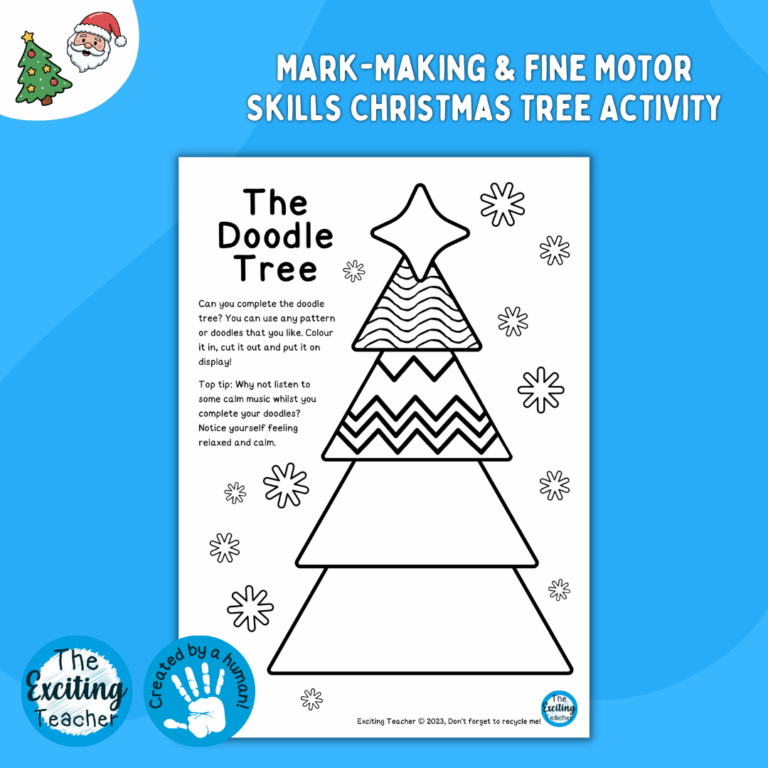 The Doodle Tree Mindful Mindfulness Christmas Activity for Children and Young People by Exciting Teacher