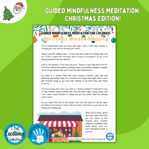 Christmas Window Shopping Guided Mindfulness Meditation for Children Christmas Editions by Exciting Teacher