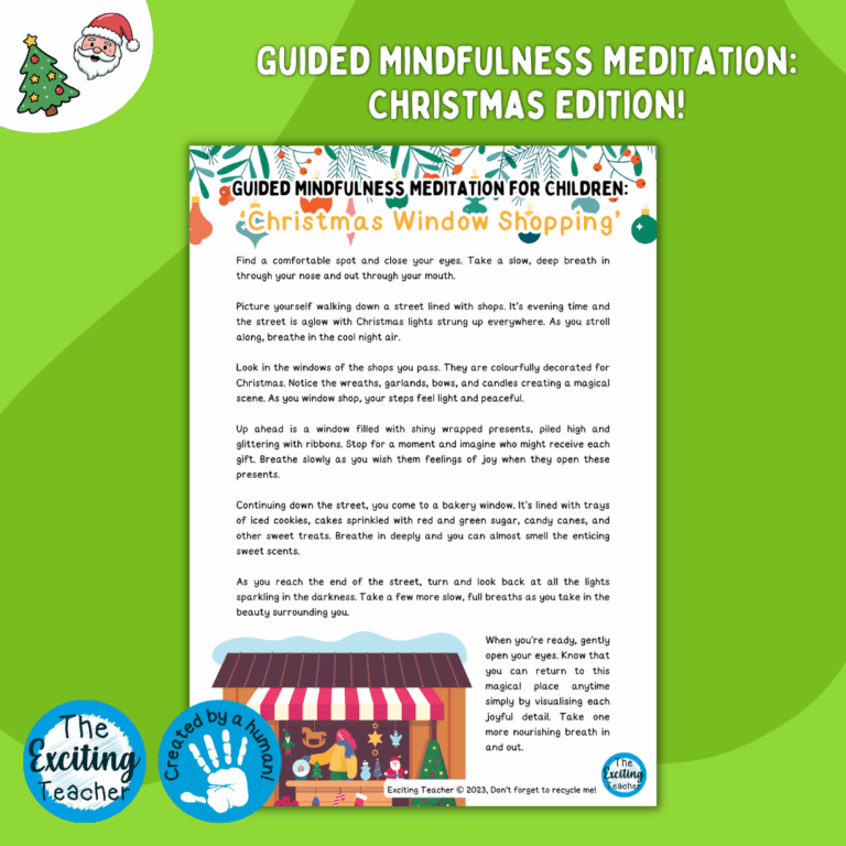 Christmas Window Shopping Guided Mindfulness Meditation for Children Christmas Editions by Exciting Teacher