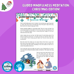 A Festive Wonder Guided Mindfulness Meditation for Children Christmas Editions by Exciting Teacher
