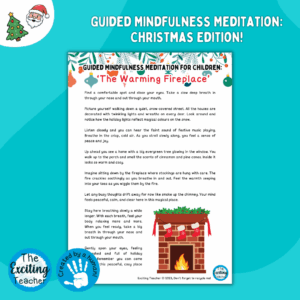 The Warming Fireplace Guided Mindfulness Meditation for Children Christmas Editions by Exciting Teacher