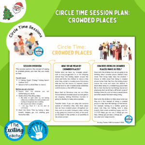 Crowded Places Circle-Time Sessions Plans Christmas Edition by Exciting Teacher