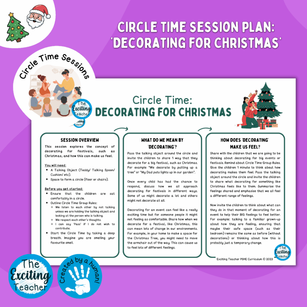 Decorating for Christmas Circle-Time Sessions Plans Christmas Edition by Exciting Teacher
