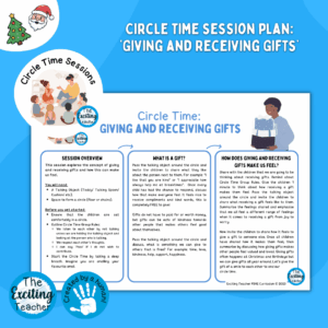 Giving and Receiving Gifts Circle-Time Sessions Plans Christmas Edition by Exciting Teacher