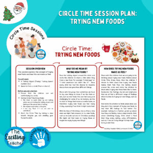 Trying New Foods Circle-Time Sessions Plans Christmas Edition by Exciting Teacher