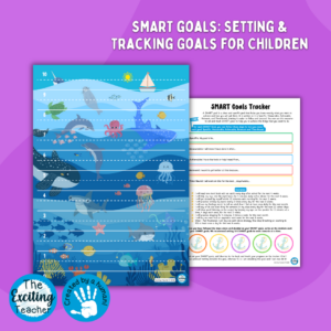 Ocean SMART Goals Tracker Sheet Breaking Down Goals into Manageable Steps Worksheet by Exciting Teacher 2026
