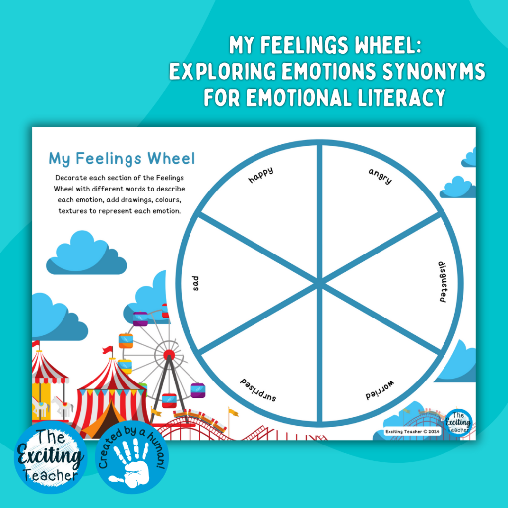 My Feelings Wheel D.I.Y Activity by Exciting Teacher