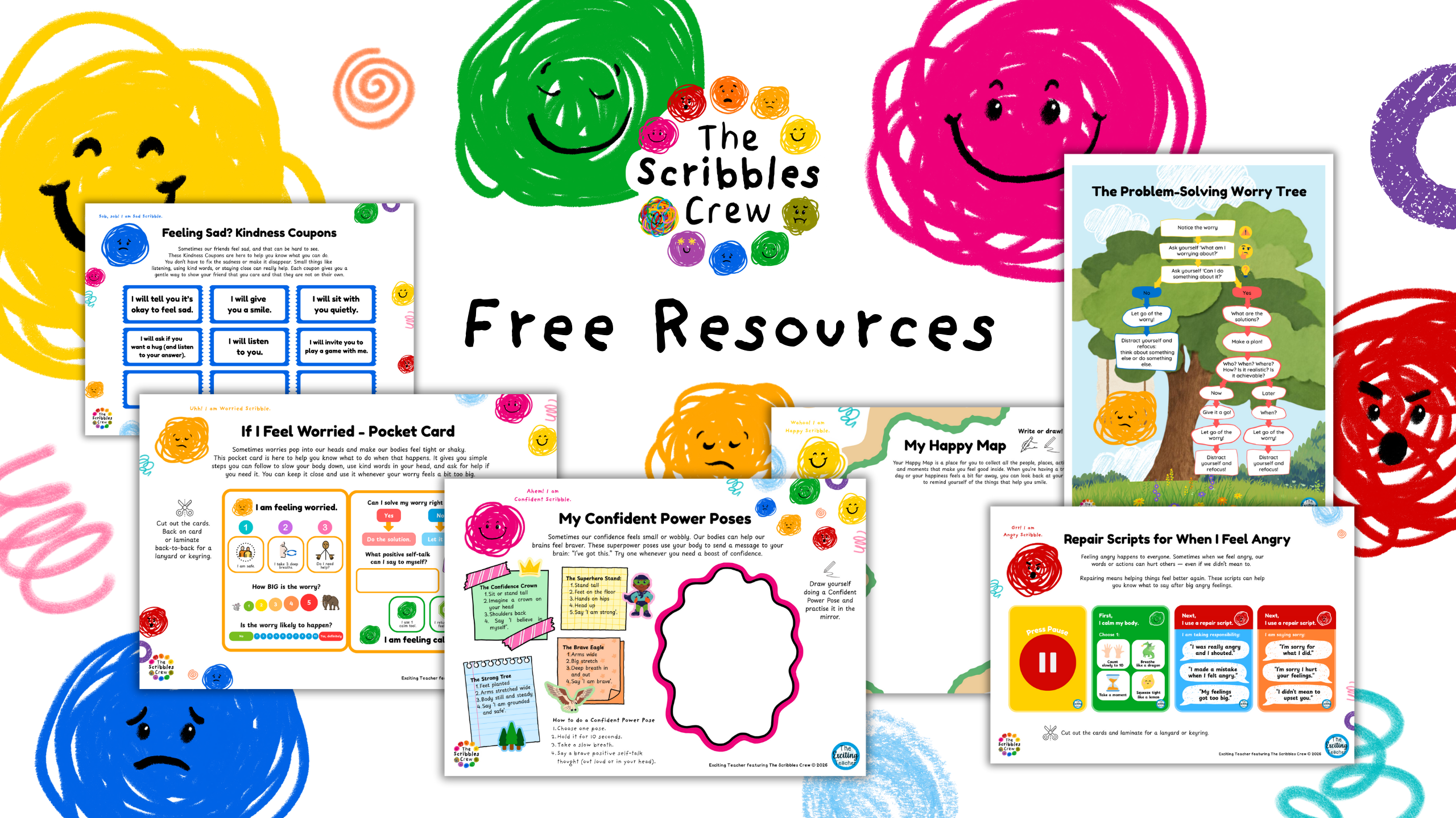 Children’s Mental Health Week Free Resources with The Scribbles Crew, Channon Gray, Exciting Teacher 2026