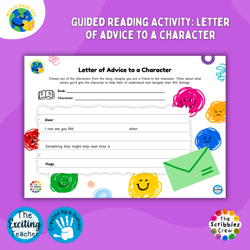 Letter of Advice to a Character The Scribbles Crew Celebrating World Book Day Activity by Exciting Teacher 2026
