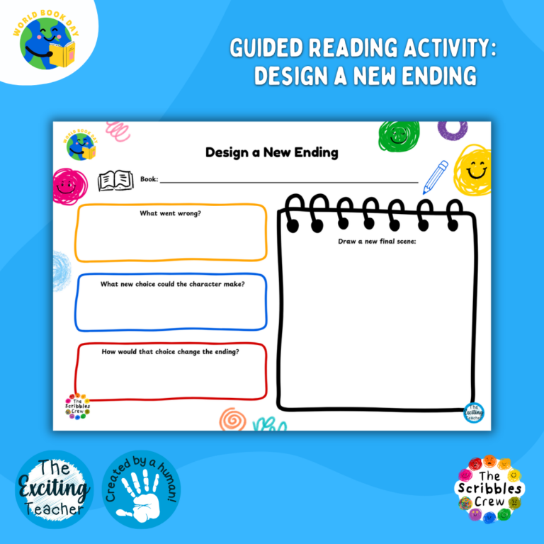 Design a New Ending The Scribbles Crew Celebrating World Book Day Activity by Exciting Teacher 2026