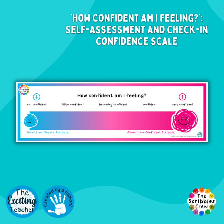 How Confident Am I Feeling Confidence Scale Scaling Feelings featuring The Scribbles Crew and Confident Scribble by Exciting Teacher 2026