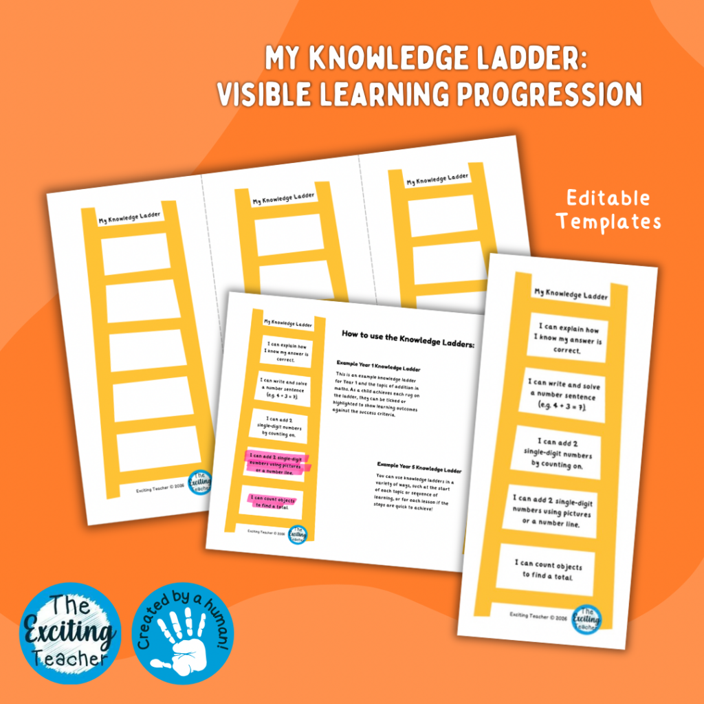 My Knowledge Ladder Template Visible Learning Progression by Exciting Teacher 2026