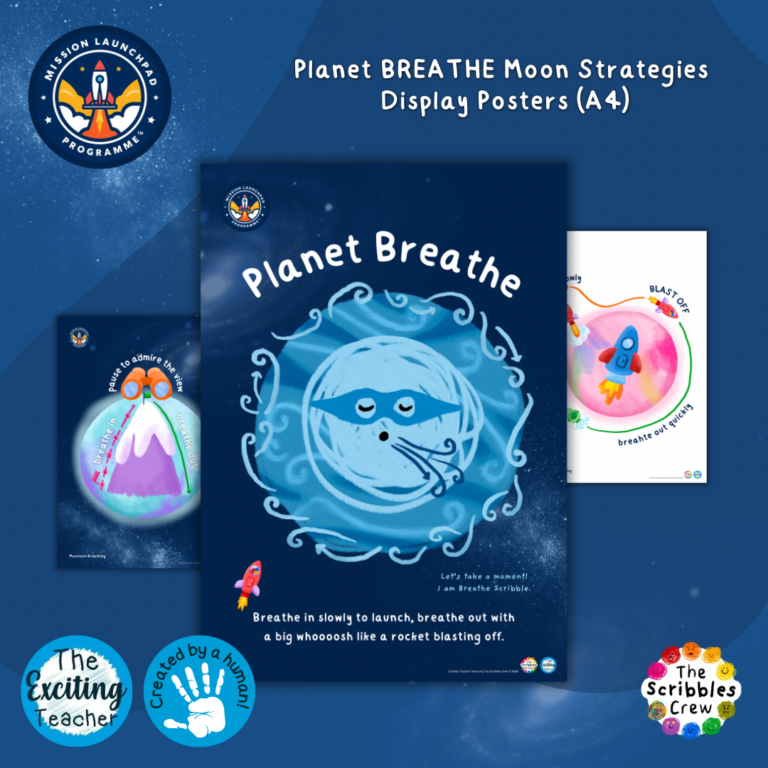 Planet BREATHE A4 Display Poster by Exciting Teacher and The Scribbles Crew 2026