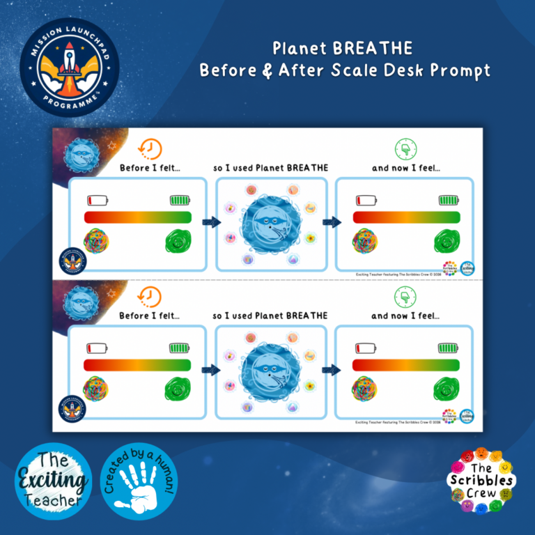 Planet BREATHE Before and After Scale with BREATHE Scribble Mission Launchpad Programme by Exciting Teacher and Scribbles Crew 2026
