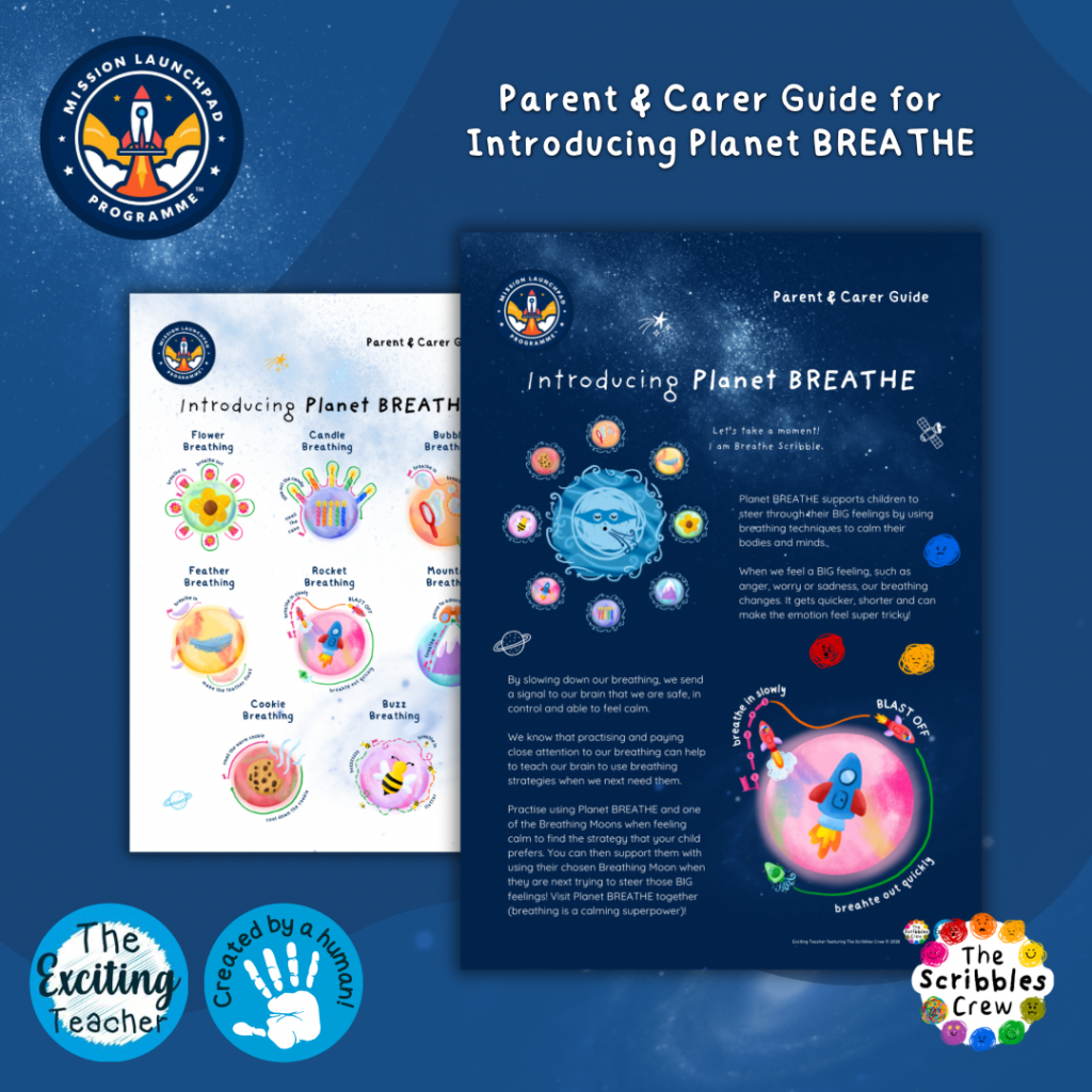 Introducing Planet BREATHE Information Guide for Parents and Carers Mission Launchpad Programme by Exciting Teacher and Scribbles Crew 2026
