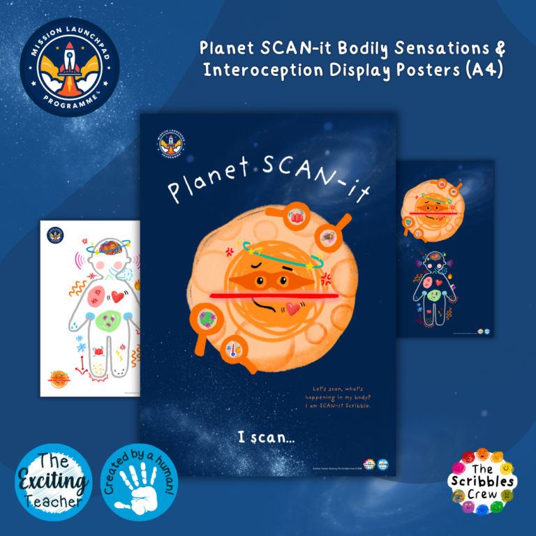 Planet SCAN-it A4 Display Poster by Exciting Teacher and The Scribbles Crew 2026