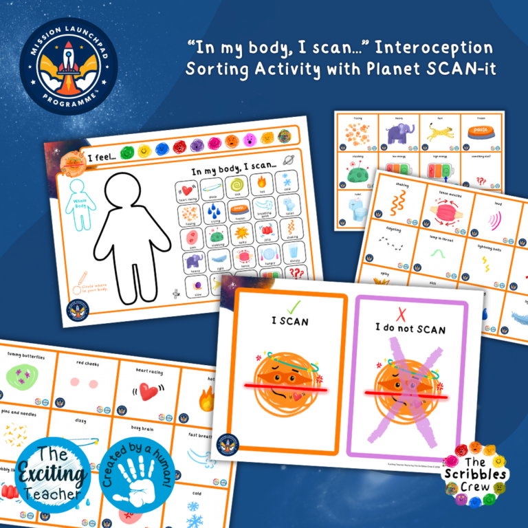 Planet SCAN-it Body Map Prompt Cards Mission Launchpad Programme by Exciting Teacher and Scribbles Crew 2026