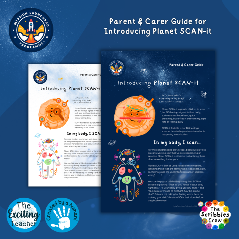 Introducing Planet SCAN-it Information Guide for Parents and Carers Mission Launchpad Programme by Exciting Teacher and Scribbles Crew 2026