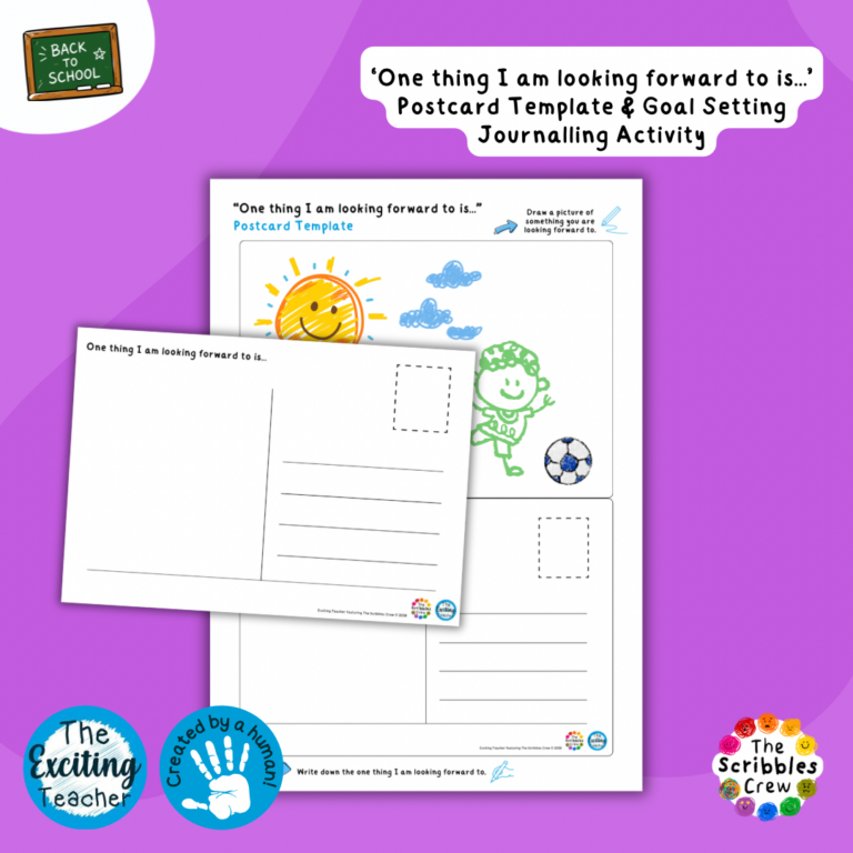 One thing I am looking forward to is… Postcard Template by Exciting Teacher 2026