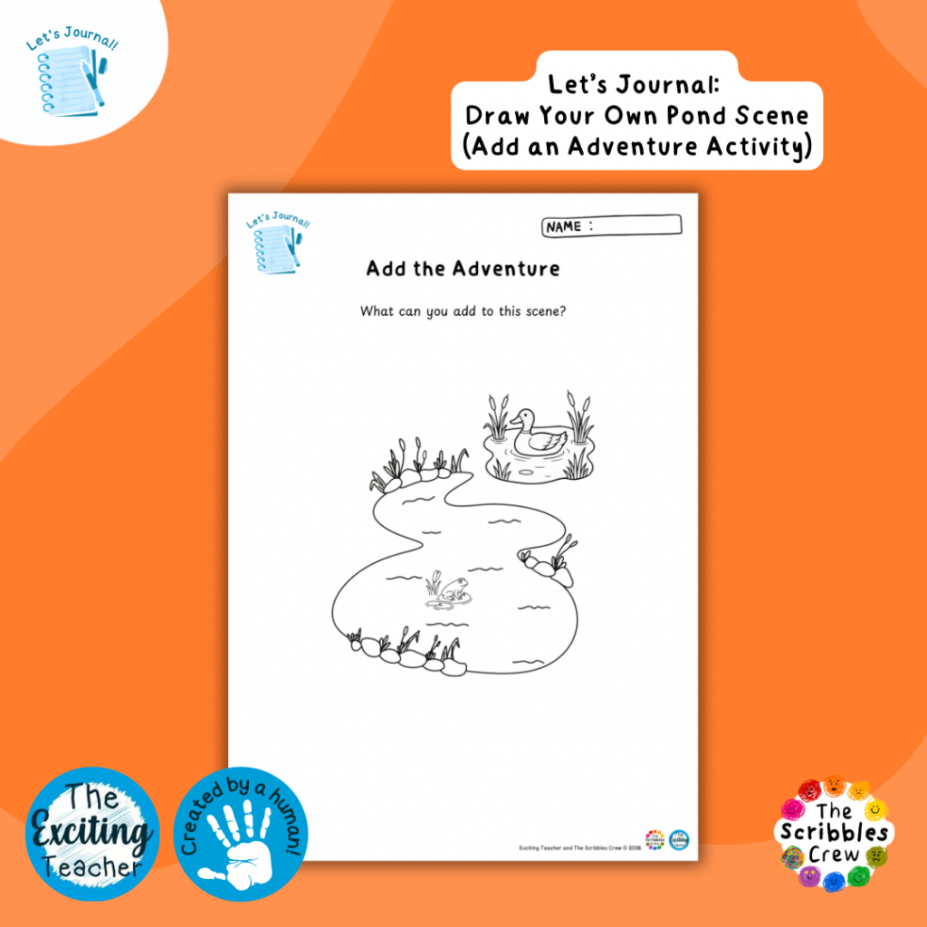 Pond Add the Adventure Journalling Resources by Exciting Teacher and The Scribbles Crew 2026