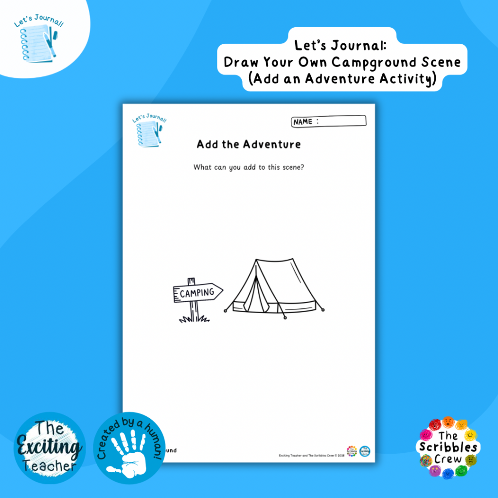 Campground Add the Adventure Journalling Resources by Exciting Teacher and The Scribbles Crew 2026