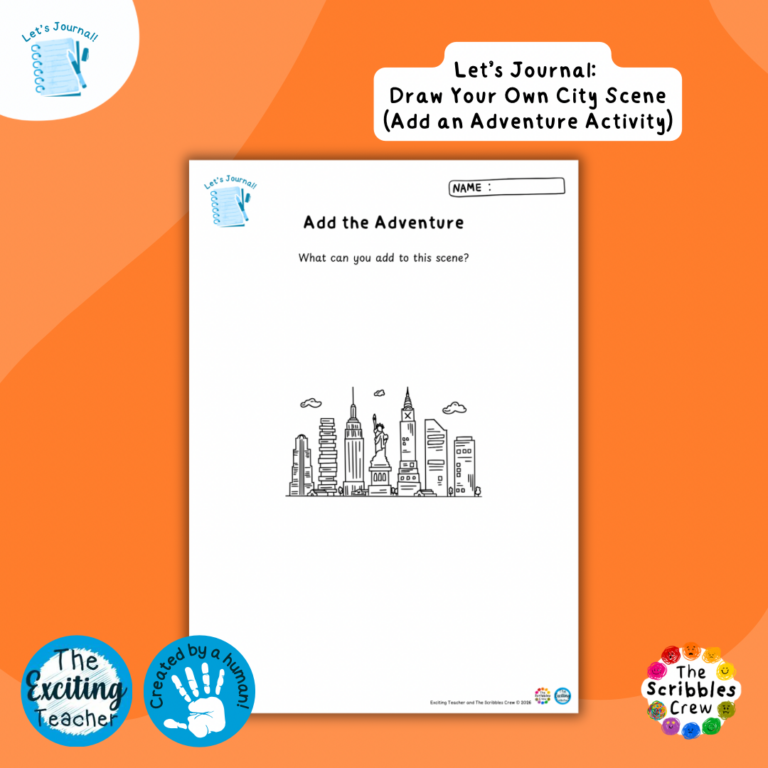City Add the Adventure Journalling Resources by Exciting Teacher and The Scribbles Crew 2026